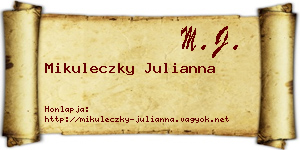 Mikuleczky Julianna névjegykártya